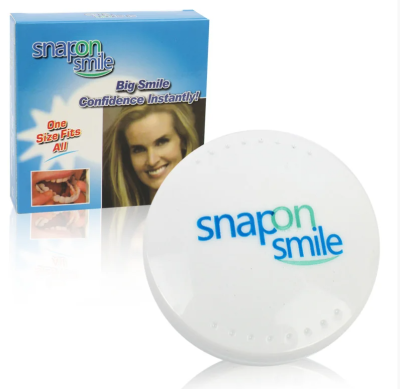 Знімні пластикові вініри для зубів Veneers Snap On для швидкої тимчасової реставрації зубів на оду щелепу + бокс для зберігання