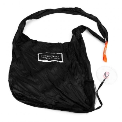 Складна компактна сумка-шопер Shopping bag to roll up чорна