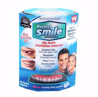 Знімні накладні вініри для зубів верхньої щелепи Perfect Smile Veneers для маскування зубів під час орто лікування (Уцінка)