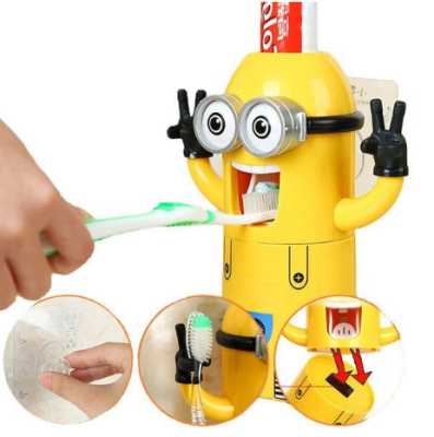 Дитячий диспенсер дозатор для зубних паст та іншого приладдя Міньйон, на дві зубні щітки (уцінка)