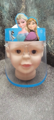 Дитяча маска-щит з окулярами від попадання бруду в очі Принцеси Ельза та Анна (Синій)