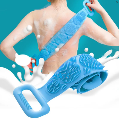 Двостороння силіконова мочалка-масажер для тіла Silica Gel Bath towel
