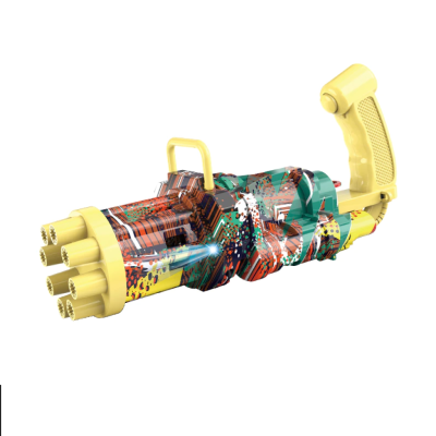Кулемет з мильних бульбашок, BUBBLE GUN BLASTER машинка для бульбашок Жовтий