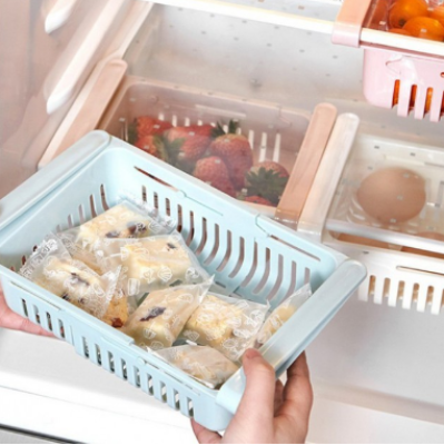 Полиця складана органайзер в холодильник Stretchable Hanging Storage Rack біла