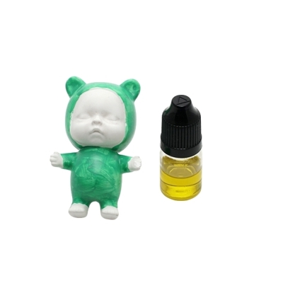 Керамічний освіжувач повітря для ароматерапії на кліпсі автомобільний "Пупс ведмедик з вухами" зелений + арома масло