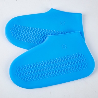 Водонепроникні силіконові бахили Waterproof Silicone Shoe Cover гумові чохли для взуття сині M