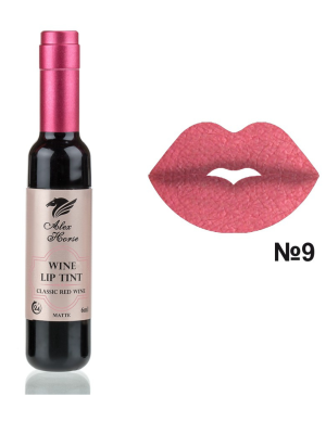 Рідка помада тинт для губ на основі натуральних пігментів Wine Lip Tint №9