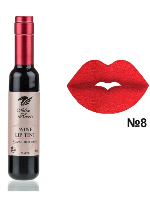 Рідка помада тинт для губ на основі натуральних пігментів Wine Lip Tint №8