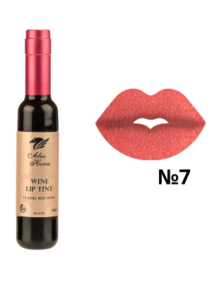 Рідка помада тинт для губ на основі натуральних пігментів Wine Lip Tint №7