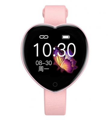 Жіночий смарт-годинник Smart Watch T52 у формі серця, рожевий