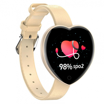 Жіночий смарт-годинник Smart Watch T52 у формі серця, золото