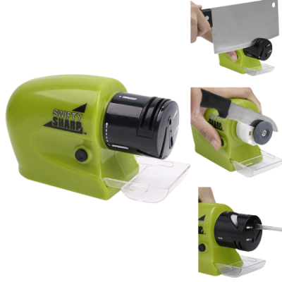 Портативна мультифункціональна електроточила для ножів SWIFT SHARP DY-521, зелена