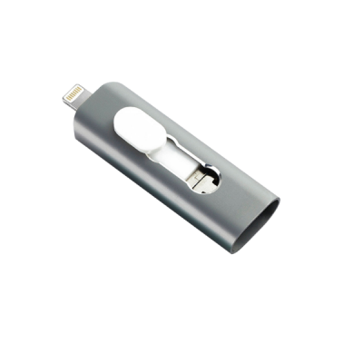 Флеш накопичувач для iPhone iPhone HighSpeed USB 3.0+micro Usb+lightning, сірий
